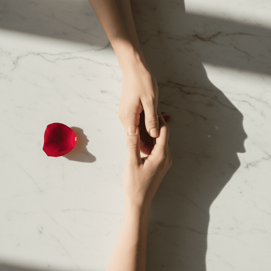 Moment of genuine connection and presence