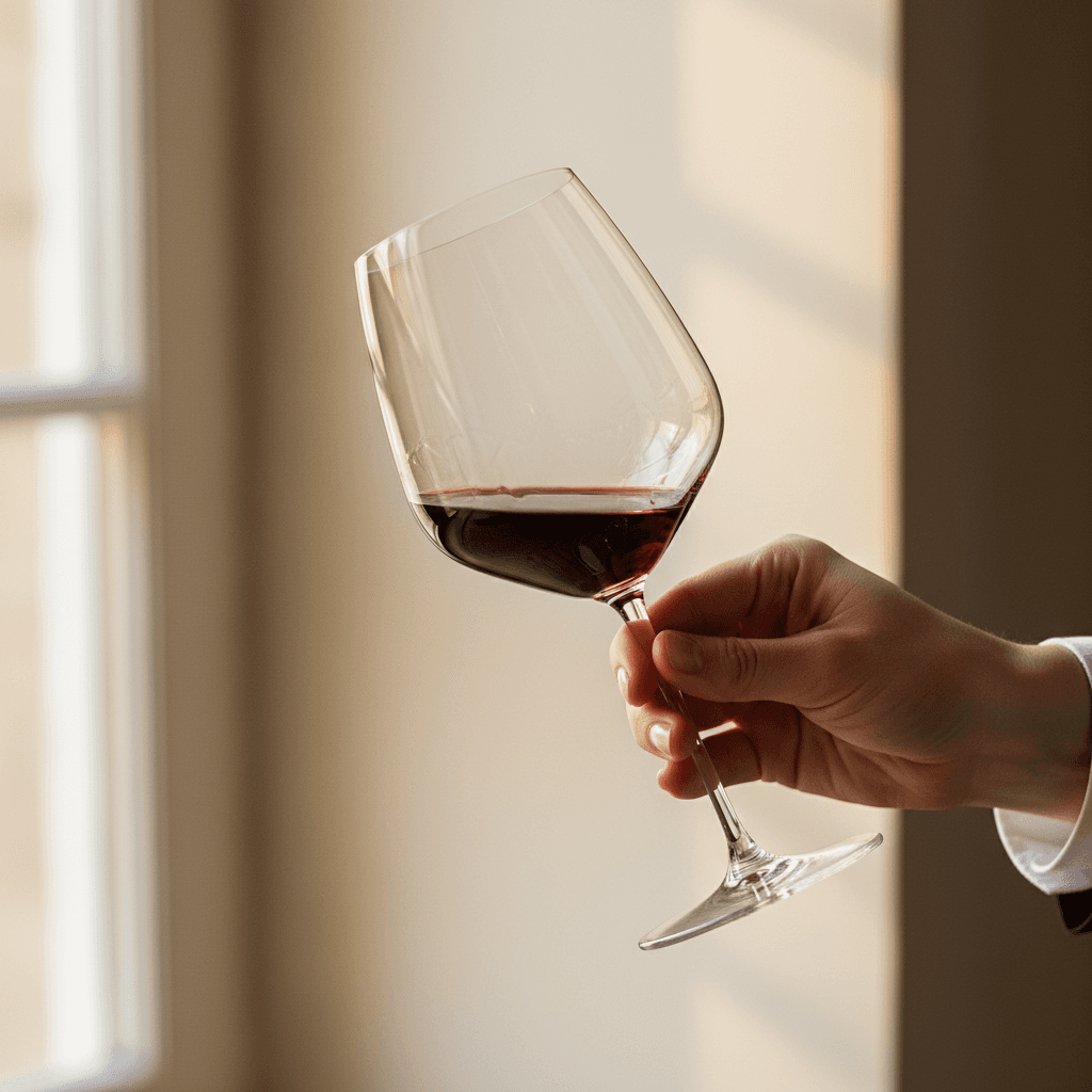 Wine glasses in candlelit luxury setting