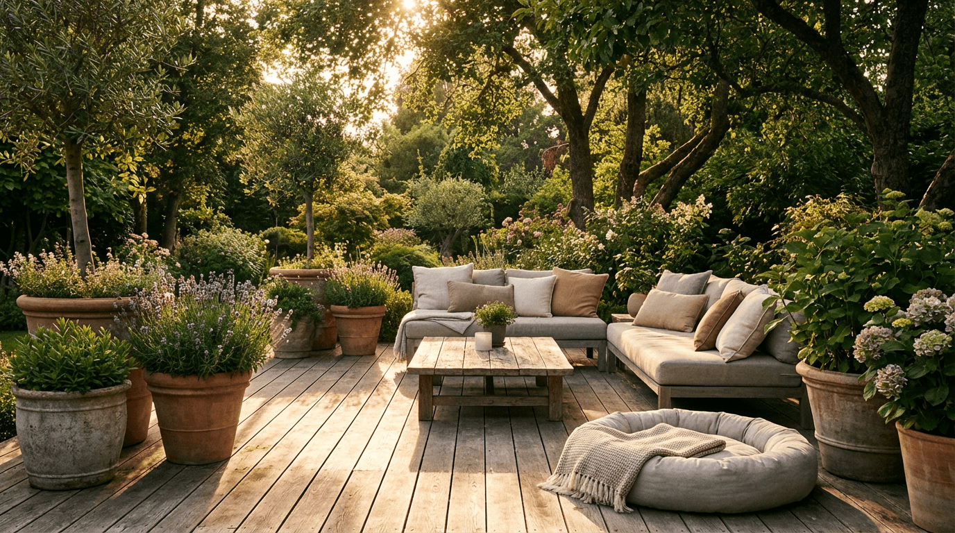 Private terrace with Cape Town views at dusk