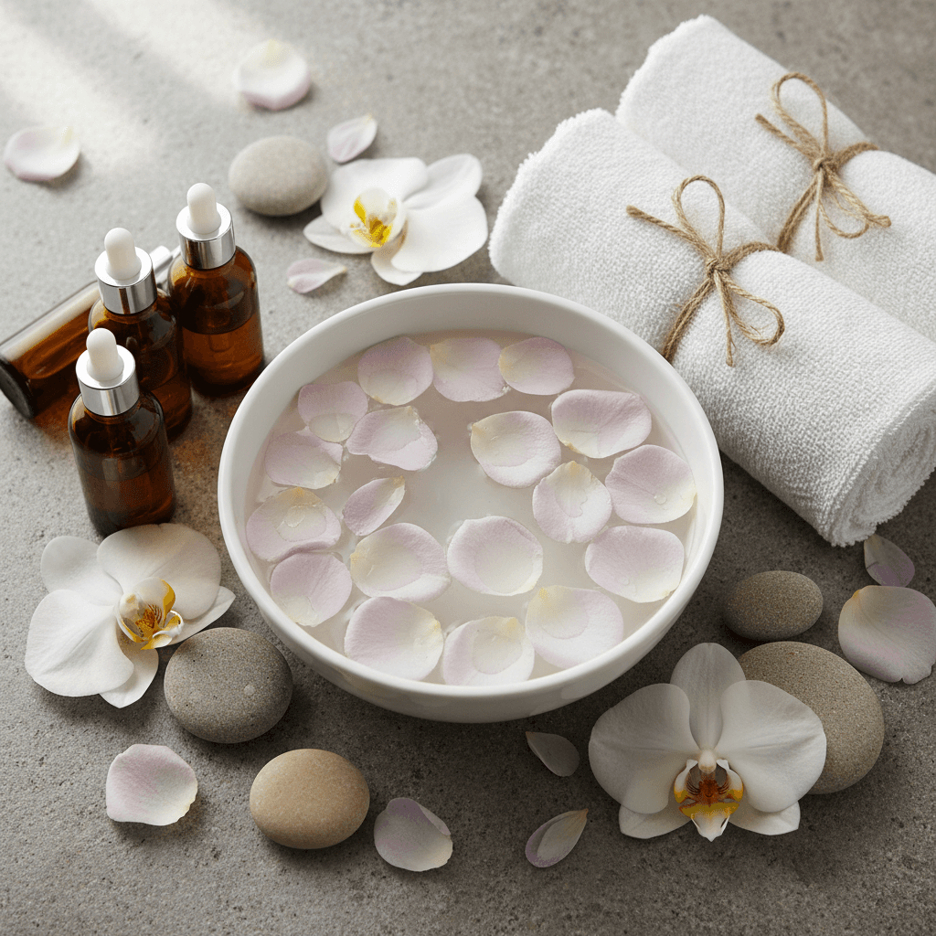 Spa elements showing refined attention to detail